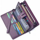 Women's Big Fat RFID Leather Wristlet Wallet Organizer Large Phone Checkbook Ho