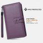 Women's Big Fat RFID Leather Wristlet Wallet Organizer Large Phone Checkbook Ho