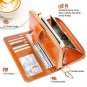 Wallets for women,EGRD Womans RFID Blocking Large Capacity Luxury Wax Genuine Le