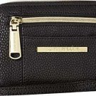 Steve Madden Women's Double Zip Around Wallet Black One Size