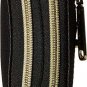 Steve Madden Women's Double Zip Around Wallet Black One Size