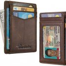 Travelambo Minimalist Slim Front Pocekt Wallet for Men and Women RFID Blocking (