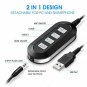 Vtin Headset with Microphone, USB Headset/ 3.5mm Computer Headphone Headset Nois