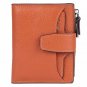 AINIMOER Women's RFID Blocking Leather Small Compact Bifold Zipper Pocket Walle