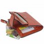 AINIMOER Women's RFID Blocking Leather Small Compact Bifold Zipper Pocket Walle
