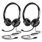 Mpow (2Pack) USB Headset/ 3.5mm Computer Headset with Microphone Noise Cancelli