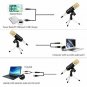 Computer Recording Microphone with Tripod Stand and Realtime Monitoring, Archee