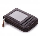 Credit Card Holders Case Organizer Genuine Leather ZipAround Security Wallet (C