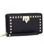 Studded Wristlet Wallet Purses Cell Phone Holder Women Travel RFID Blocking Zip