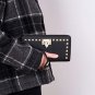 Studded Wristlet Wallet Purses Cell Phone Holder Women Travel RFID Blocking Zip