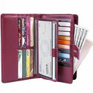 Women's Big Fat Rfid Blocking Leather wallet clutch organizer checkbook holder