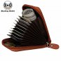 Noedy RFID Blocking Credit Card Case Organizer Genuine Leather ZipAround Securi