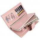 VOCUS RFID Blocking Leather Wallet Large Capacity Zipper Wallet Long Cellphone C