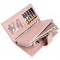 VOCUS RFID Blocking Leather Wallet Large Capacity Zipper Wallet Long Cellphone C