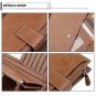 VOCUS RFID Blocking Leather Wallet Large Capacity Zipper Wallet Long Cellphone C
