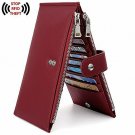 UTO RFID Wallet for Women PU Leather Blocking Tech 19 Card Case Money Organizer