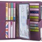 YALUXE Women's RFID Blocking Leather Large Capacity Wallet with Removable Check