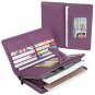 YALUXE Women's RFID Blocking Leather Large Capacity Wallet with Removable Check