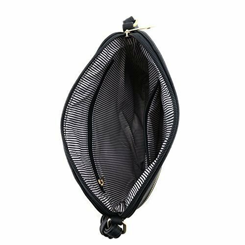 Lightweight Medium Crossbody Bag with Tassel Black