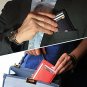 Slim Minimalist Front Pocket RFID Blocking Leather Wallets for Men Women (Cros