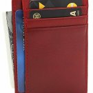 DEEZOMO RFID Blocking Genuine Leather Credit Card Holder Front Pocket Wallet Wit