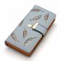 Women's Long Leaf Bifold Wallet Leather Card Holder Purse Clutch Wallet