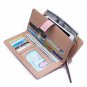 Women's Long Leaf Bifold Wallet Leather Card Holder Purse Clutch Wallet