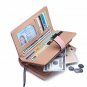 Women's Long Leaf Bifold Wallet Leather Card Holder Purse Clutch Wallet