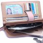 Women's Long Leaf Bifold Wallet Leather Card Holder Purse Clutch Wallet