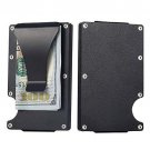 Black Mens Card Wallet Slim Money Clip Aluminum Card Holder RFID Minimalist Wall