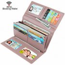 Dante Women RFID Blocking Real Leather Trifold Wallet  Clutch Checkbook Wallet