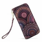 LOVEME Women Circle PupleDouble Zipper Clutch Wallets