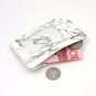 Kandouren Slim RFID Blocking Leather Front Pocket Wallet,White Marble Card Holde