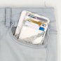 Kandouren Slim RFID Blocking Leather Front Pocket Wallet,White Marble Card Holde