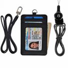 Slim Credit Card Holder Wallet Mens Women Leather Id Card Case Neck Wallet Pouch