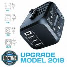 Travel Adapter, Galidora Universal Travel Power Adapter Type C  3 USB Fast Char