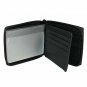 Paul Taylor Black Leather Zip Around Bifold ID Wallet