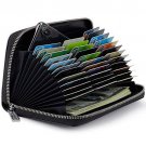 Credit Card Wallet Soft Leather RFID Blocking Card holder Case Zipper Purse Hand