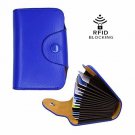 Womens Credit Card Holder Slim Genuine Leather Wallet RFID Blocking Coin Protect