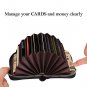 RFID Blocking Leather Credit Card Case Holder Security Small Accordion Wallet wi