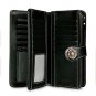 KELEEL Women's RFID Blocking Wallet Genuine Leather Clutch Wallet Card Holder O