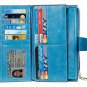 Travelambo Womens RFID Blocking Large Capacity Luxury Waxed Genuine Leather Clut