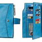 Travelambo Womens RFID Blocking Large Capacity Luxury Waxed Genuine Leather Clut