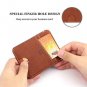 Men Front Pocket Minimalist Leather Slim Wallet RFID Blocking Card Holder Thin M