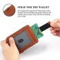 Men Front Pocket Minimalist Leather Slim Wallet RFID Blocking Card Holder Thin M