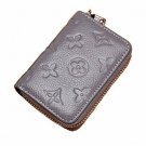 Women RFID Blocking Credit Card Holder Wallet Men Leather Multi Zipper Purse (gr