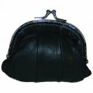 100% Leather Small Change Purse with Clasp BR