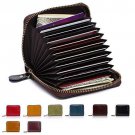 APHISON RFID Genuine Leather Credit Card Holder Wallet for Women Men Coin Purse