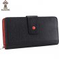 Itslife Womens RFID Blocking Leather Wallet Card Holder with Zipper Pocket