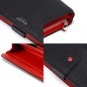 Itslife Womens RFID Blocking Leather Wallet Card Holder with Zipper Pocket